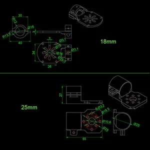 RJXHOBBY RJX 12/16/18/25mm Aluminum Alloy Motor Mount for <b>RC</b> Model Multirotor Accessory for Remote Control <b>Drone</b> Arm Carbon - Product Image 5