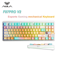 AULA F87 ProV2 Tri-Mode Kabellose Mechanische Tastatur 8K Polling-Rate 87 Tasten Blattfeder-Gasket Hot-Swap-fähig RGB Neue USB Laptop-Tastatur