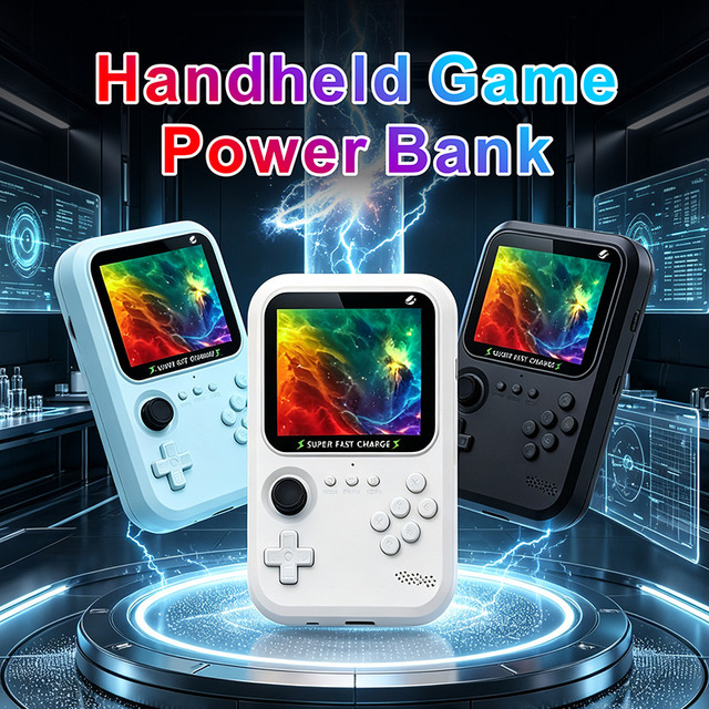 K8 2 in 1 Handheld Game Console & Power Bank Support 10+ Emulators & External Controller 10000+ Games Pads Player for FC MD SFC