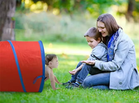 Neues buntes Pop-up-Kriechen durch Tunnel-Spiel zelt für Baby-Kinder tunnel für Kleinkinder Tragbares Tunnel-Spiel zelt