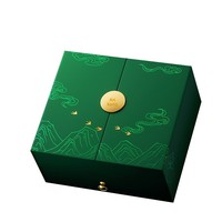 Boîte cadeau vide personnalisée pour le Festival du Bateau-Dragon, design créatif, style Guofeng, forme carrée, en carton gris, avec estampage à chaud pour bougie