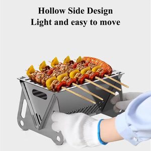 <span class=keywords><strong>Mini</strong></span> barbecue portable au charbon de bois avec sac de rangement, idéal pour le camping, la cuisine en plein air, la randonnée et les pique-niques - Product Image 5