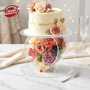 Supporto <span class=keywords><strong>per</strong></span> <span class=keywords><strong>Torta</strong></span> a Forma di Cuore in Acrilico Trasparente con Apertura Magnetica <span class=keywords><strong>per</strong></span> Decorazioni Personalizzate e Divisori <span class=keywords><strong>per</strong></span> Torte a Strati - Product Image 2