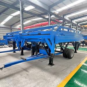 तीन चरण फोल्डिंग मोबाइल बोर्डिंग पुल, कंटेनर लोडिंग और अनलोडिंग प्लेटफॉर्म, फोर्कलिफ्ट रैंप फ्रेम - Product Image 3