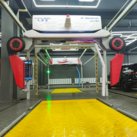 Stations de lavage de voitures automatiques, machine de lavage de voitures sans contact 360°, eau haute pression