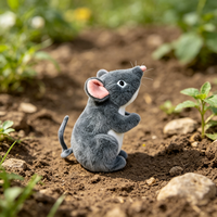 Fabricant de jouets en peluche personnalisés : Souris de simulation, souris grise douce, jouet en peluche avec logo personnalisé, animal en peluche sur mesure