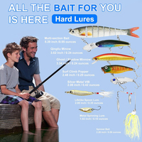 Leurres de pêche Tackle Box Kit de pêche à l'achigan comprenant un leurre animé Crankbaits Spinnerbaits Worms en plastique souple Topwater Leurres Hook