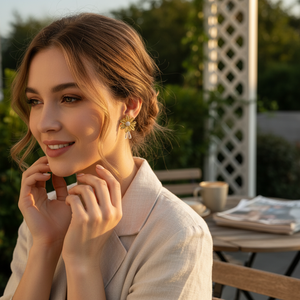 Vendita calda Trending Vintage Punk religioso in acciaio inossidabile Set di orecchini a forma di foglia da donna-Top moda disponibile - Product Image 3