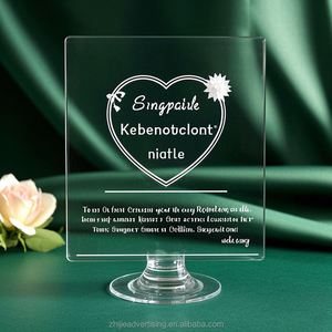 Exhibidores de Acrílico Transparentes con Impresión UV Personalizada para Bodas Felices - Product Image 3
