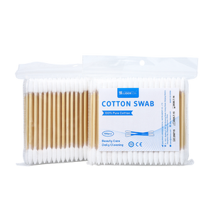 สำลีก้านคุณภาพสูง สำหรับทำความสะอาดหู ปลายสองด้าน ทำจากไม้ไผ่ พร้อมถุง สำหรับแต่งหน้า - Product Image 3