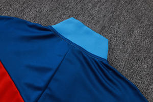 Combinaison d'entraînement unisexe à manches courtes, col rond, fermeture éclair intégrale, séchage rapide, automne-hiver, 25/26, vêtements de football des clubs européens de Barcelone - Product Image 4