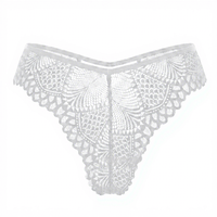 Nouveau design Culotte string en dentelle rouge pour adolescente avec petites fleurs imprimées culotte bikini string