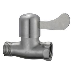 วาล์วเกลียวหมุนผ่านก๊อกน้ำสแตนเลส304วาล์วหยุดมุม1/2วาล์วตรง - Product Image 1