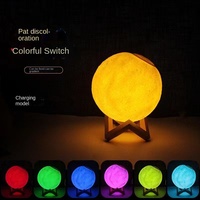 Lampe de chevet créative DIY moderne minimaliste en vinyle et plastique, lampe d'ambiance décorative pour chambre à coucher, veilleuse à activation tactile