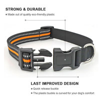 Collier de luxe réglable en nylon pour chien avec rubans, boucle réfléchissante solide, toutes saisons, confortable et très résistant pour chiens