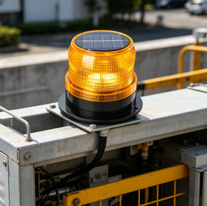 Borne de signalisation routière solaire à LED haute luminosité, rechargeable de jour et lumineuse de nuit pour la route - Product Image 1