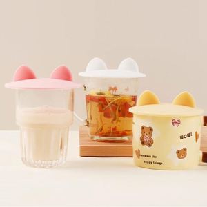 ฝาปิดแก้วซิลิโคนกันรั่วและกันฝุ่นลายหูแมวน่ารักขายดี - Product Image 5