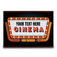 Boîte à lumière LED personnalisée XL Cinema |   Présentoir en acrylique personnalisé pour entreprises et hôpitaux, lumière de nuit éclairante pour soirées cinéma