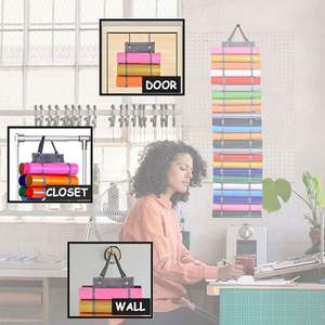 Organisateur de vinyle personnalisé incroyable, support de rouleau de vinyle, montage mural, à suspendre sur la porte, étagère de rangement pour artisanat - Product Image 6