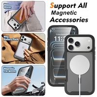 Coque magnétique pour iPhone 18 Pro Max avec protection d'écran intégrée, protection intégrale 360° anti-traces de doigts pour iPhone 16 17