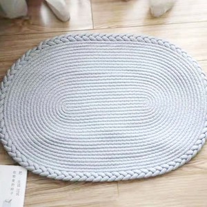 Alfombras tejidas a mano para casas de huéspedes, estudios, dormitorios, tatamis, alfombras para el lado de la cama, alfombrillas para los pies, cojines de algodón, blancos - Product Image 3