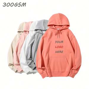 Sudadera con Capucha sin Cordón, Gruesa, Personalizada con Logotipo Impreso Digitalmente, 300gsm, Talla Grande para Hombre, Venta al Por Mayor - Product Image 1