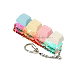 Teclado Mecánico Transparente con Luces RGB, Juguete para Aliviar el Estrés, 4 Teclas Iluminadas, Juguete de Teclado con Teclas Antiestrés - Product Image 6