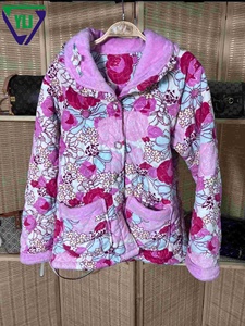 Pyjamas d'occasion en velours épais pour femmes, chauds et rembourrés, pour l'hiver, vente en gros, vêtements de nuit tendance, pyjamas usagés de qualité supérieure - Product Image 4