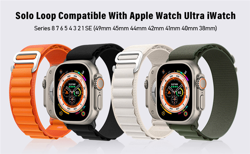 Alpine Loop Band For Apple Watch Strap 49 44 40 45 41 42 38 mm Bracelet iWatch Ultra Series 7 6 5 3 se 8 Nylon Sport Watchband