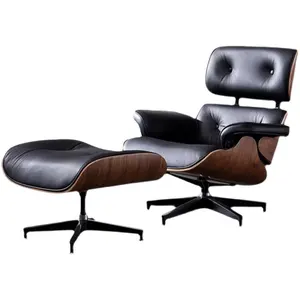 Sofá moderno de un solo diseño, sillón de ocio de lujo para sala de estar, sillón giratorio de cuero genuino