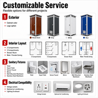 Contenedor de Baño Prefabricado Goeasy con Estructura de Acero Modular, Ecológico, Duradero y de Lujo