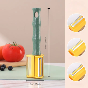 Éplucheur de fruits et légumes en acier inoxydable, manche en plastique durable, outil de cuisine multifonctionnel pour éplucher et racler - Product Image 2