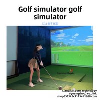 Simulador de Práctica de Golf Digital Liangjia para Interiores, Pantalla Táctil Infrarroja, Sensor de Cámara Dual de Alta Velocidad, Estadios Virtuales Mundiales