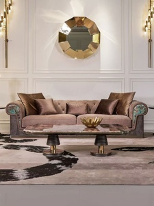 Sofá de Tela Estilo Nórdico con Relleno Grueso de Plumón de Ganso, Estructura de Madera Estable, Sofá Elegante para el Hogar y el Ocio - Product Image 3