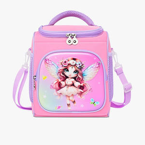 Cartoon Design Kids Student 900D oxford Thermal Insulation <strong>Cooler</strong> Lunch Bag for Boys With Side Bottle Pocket - Product Image 6