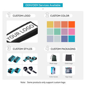 調節可能なウェイトリフティングリストストラップ ネオプレン/ポリエステル プロ仕様の保護 カスタムフィットネスセーフティ デッドリフト ハンドリフト - Product Image 5