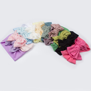 Nouveau-né infantile tête Wrap chapeau dentelle arc coton bandeaux et arcs pour tout-petit bébé garçons et filles - Product Image 4