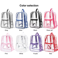 Sac à dos étudiant unisexe grande capacité 20L en PVC imperméable à double bandoulière, tendance urbaine
