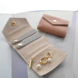 Soft and portable multi-functional jewelry <b>roll</b> <b>bag</b> made of Japanese and Korean style PU leather, suitable for storing - Product Image 1