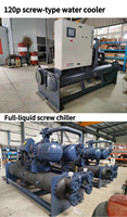 Enfriador de tornillo refrigerado por agua de baja temperatura Gran almacenamiento en frío Pista de hielo Industria Electrónica Escamas Forma de hielo Componente del motor de núcleo