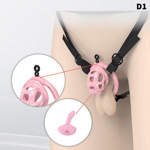 Alat Keperawanan Pria Cobra Cock Cage Dengan 6 Ukuran Cincin Bahan Resin Ringan dan Bernapas Produk SM Mainan Seks Bondage - Product Image 3
