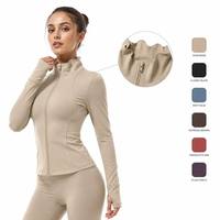 2026 SexyBody Veste de yoga à compression ultra-ferme pour femme, haut d'entraînement sculptant à coupe ajustée, col montant effet vague, fermeture éclair intégrale, personnalisable, MOQ 100, Vêtements