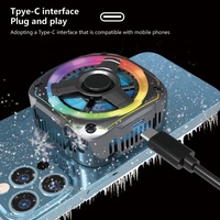 Nouveau RGB lampe ambiante téléphone ventilateur de refroidissement magnétique téléphone semi-conducteur refroidisseur chargeur sans fil chargeur rapide radiateur de téléphone de jeu