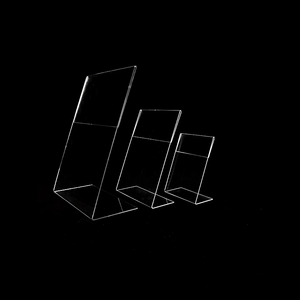 Rõ ràng Acrylic hình chữ L bảng dấu hiệu chủ hiển thị trong suốt đứng cho menu nhà hàng - Product Image 3