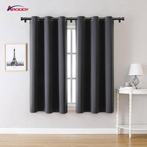 ARODDY House <span class=keywords><strong>Custom</strong></span> Blackout Grey Cortinas decorativas para ventana de cocina 96 "L * 55" W Cortinas opacas Persianas con barra de cortina - Product Image 1