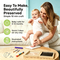 Kit d'empreintes de mains et de pieds de bébé, argile à séchage rapide pour empreintes de pieds et de mains de nouveau-né, cadre photo pour chambre d'enfant, kit d'empreintes de pattes de chat et de chien