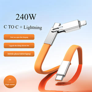 <span class=keywords><strong>Cable</strong></span> USB-C a USB-C/L TKT Nuevo Tipo-C, Carga Rápida de 3A, Transferencia de Datos, Blindaje Trenzado, 12 Meses de Garantía para Computadora/Laptop/Teléfono Inteligente - Product Image 1