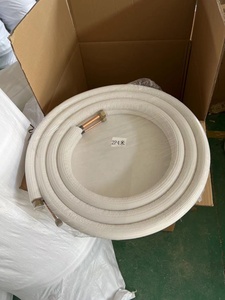 Tuyaux en <span class=keywords><strong>cuivre</strong></span>-aluminium pour <span class=keywords><strong>climatisation</strong></span>, coton <span class=keywords><strong>isolant</strong></span> thermique gaufré blanc, modèles complets, sûrs et durables. - Product Image 4