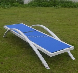Arden-<span class=keywords><strong>tumbona</strong></span> de tela negra con marco de aluminio, muebles de playa - Product Image 6