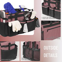 Panier de rangement extra-large pour produits et outils de nettoyage, sac de rangement pour outils de lavage de voiture avec poignées